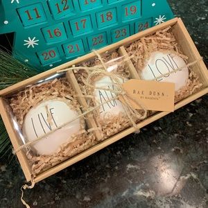 Rae Dunn Christmas LIVE LAUGH LOVE Ornaments